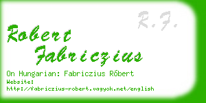 robert fabriczius business card
